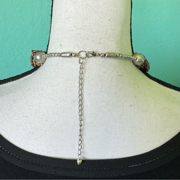 3 Pc Necklace Bundle Tribal Boho Chunky Statement Resort Tropic Beaded Bronze - Picture 7 of 8